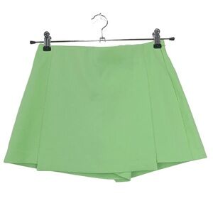 Zara Green High Waist Shorts with Flowy Fit